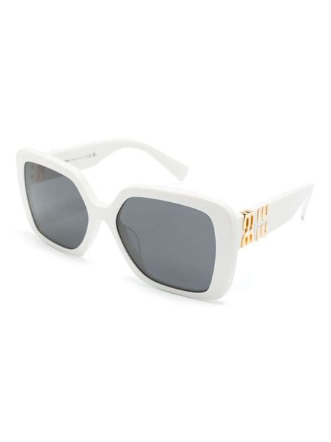 miu miu white sunglasses|miu miu sunglasses sale.